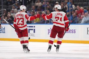 Dylan Larkin scores twice to help Red Wings beat Blues 5-2