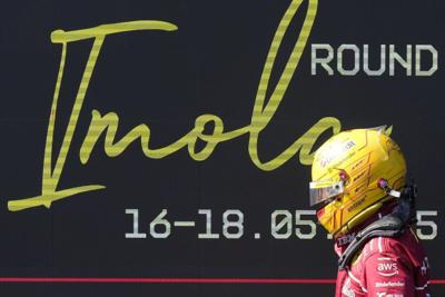 Lewis Hamilton celebrates a fourth place which highlights Ferrari's tough season in F1