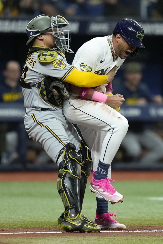 Francisco Mejía has sac fly in 8th, major league-leading Rays beat Brewers  1-0