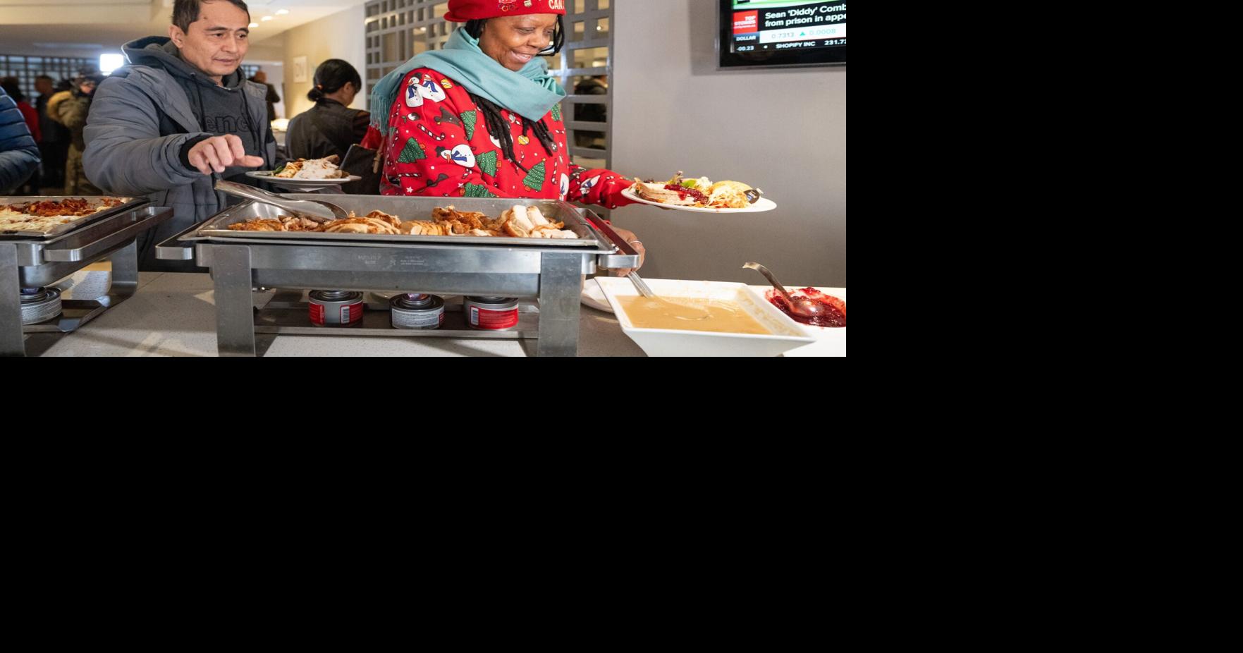 “I think at this time of year, everybody needs to be a little bit human,” said Kevin Porter, general manager at the hotel where residents are staying, about Wednesday’s festivities.