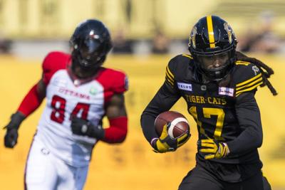 Abrupt end to record-setting '24 campaign fuels Ticats receiver Shemar Bridges