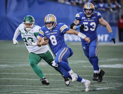 Collaros returns from head injury to lead Bombers against East-leading Ticats