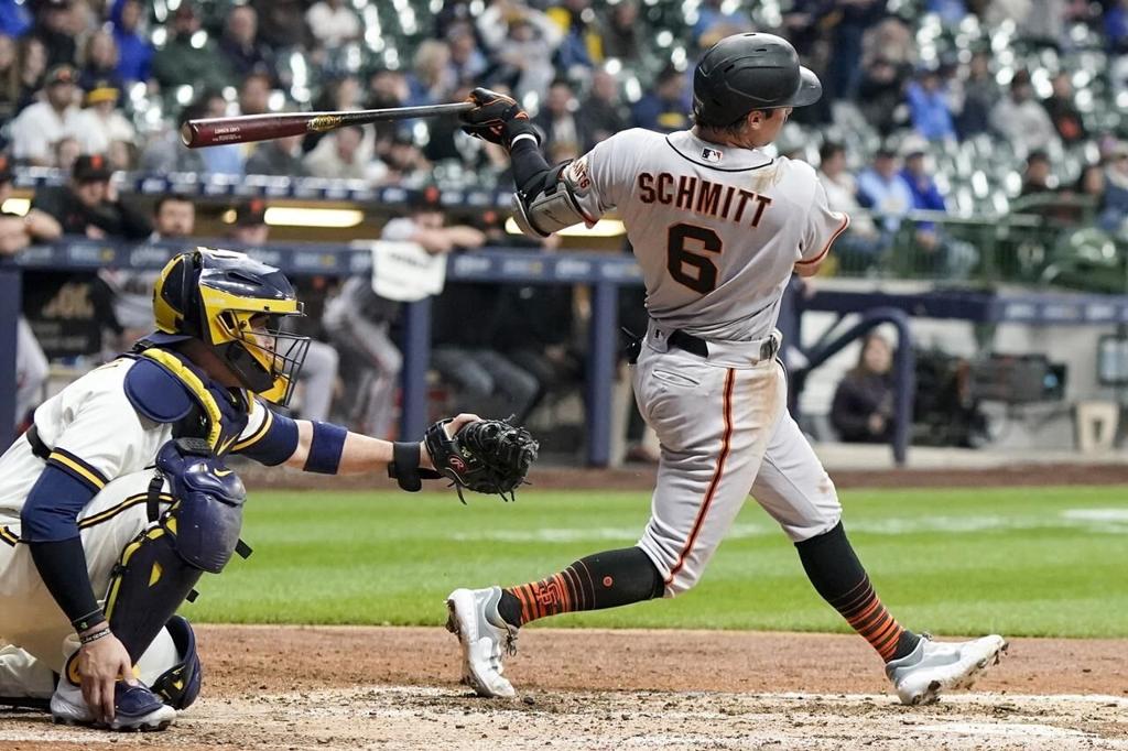 Michael Conforto goes 4 for 4 with a homer, Giants use six pitchers to  blank Brewers 5-0 - Washington Times