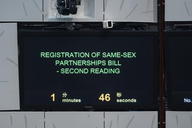 Hong Kong lawmakers reject a bill recognizing samepartnerships