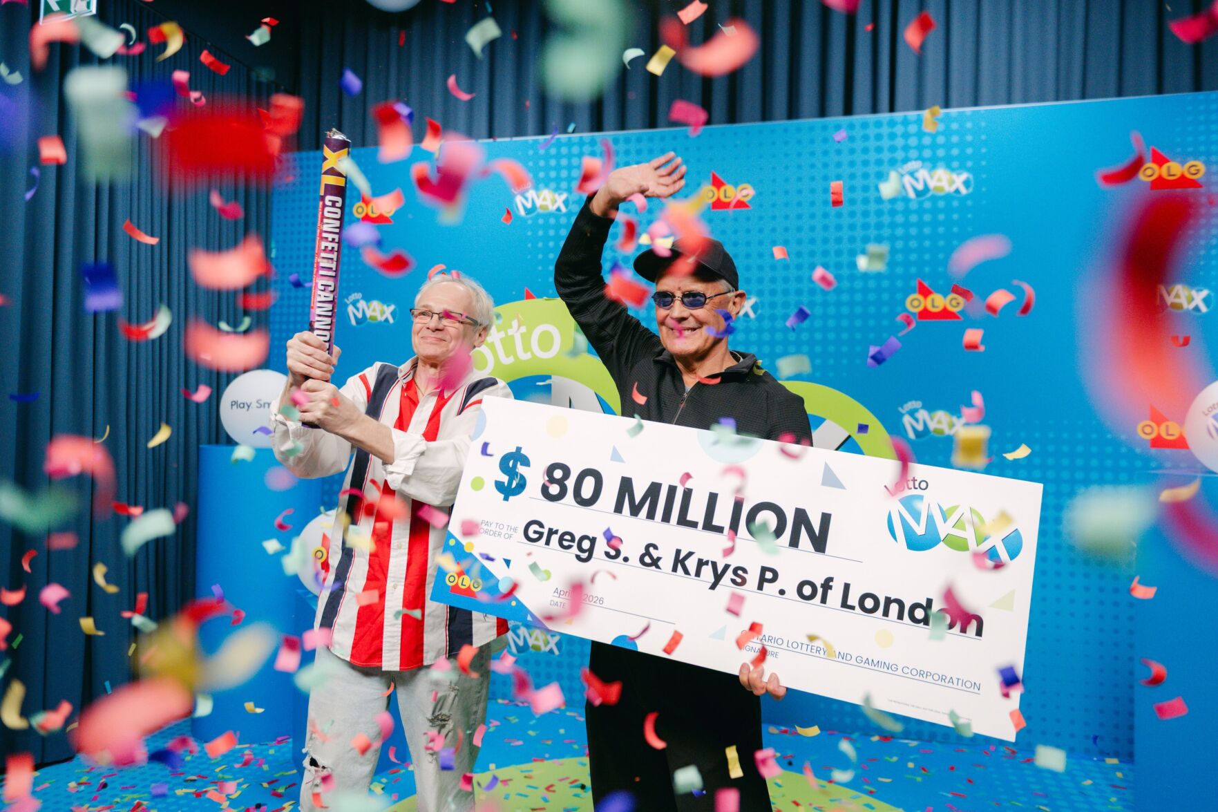 Two friends from London win historic $80M Lotto Max jackpot