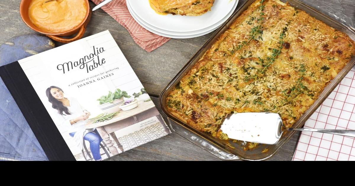 Make this savoury ham and cheese bread pudding from Fixer Upper star