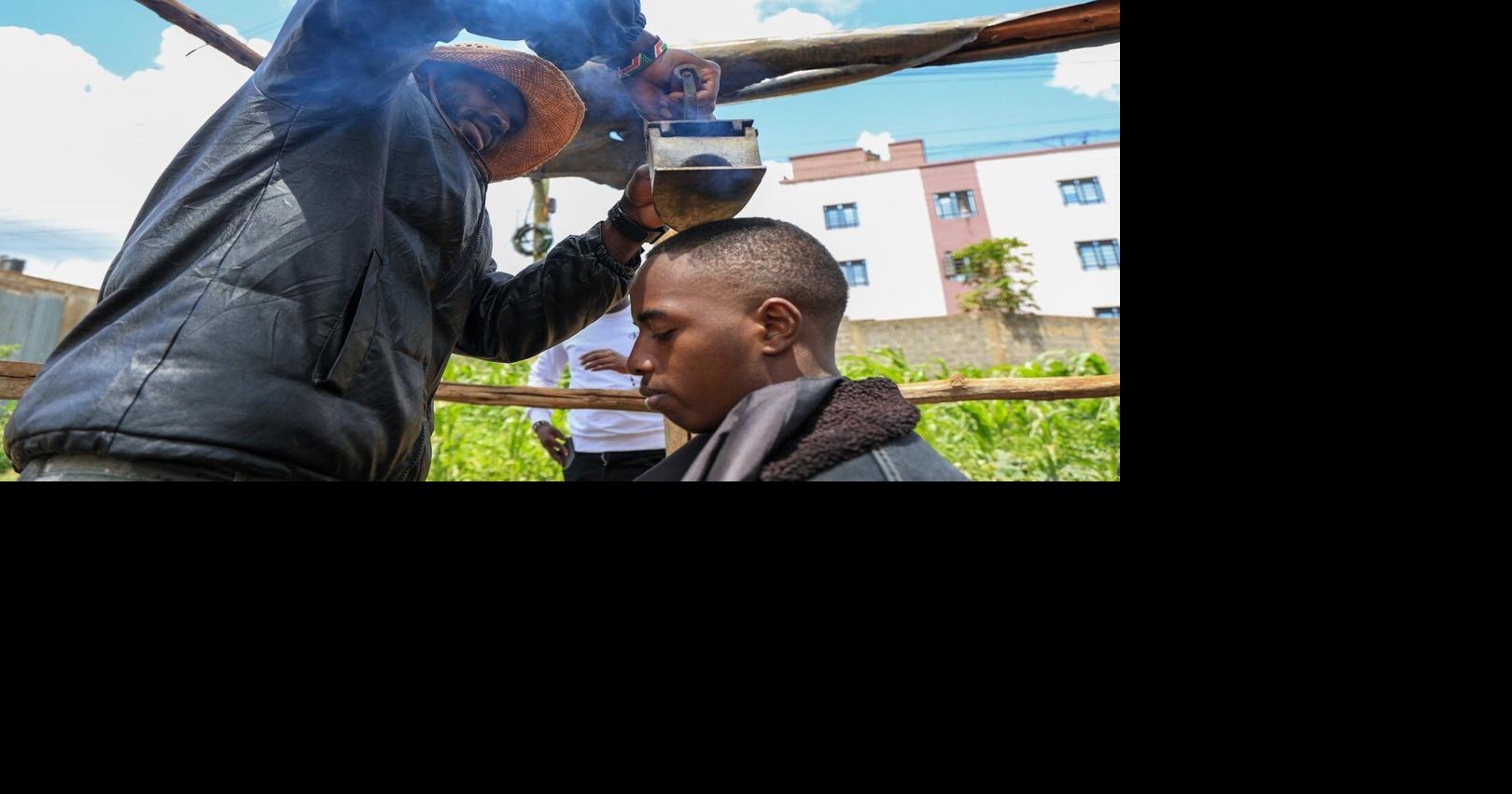 A Kenyan barber who wields a sharpened shovel thrives on Africa’s social media craze