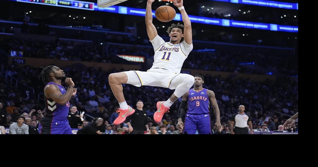 Jaxson Hayes sprains ankle in practice, leaving the Lakers thin at center behind Anthony Davis