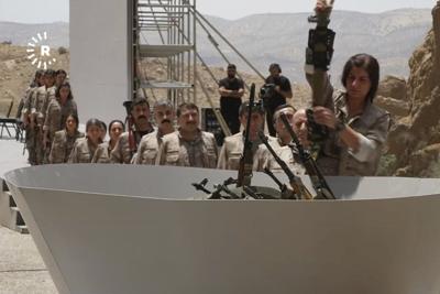 Turkish president hails the start of disarmament by militant Kurdish separatists