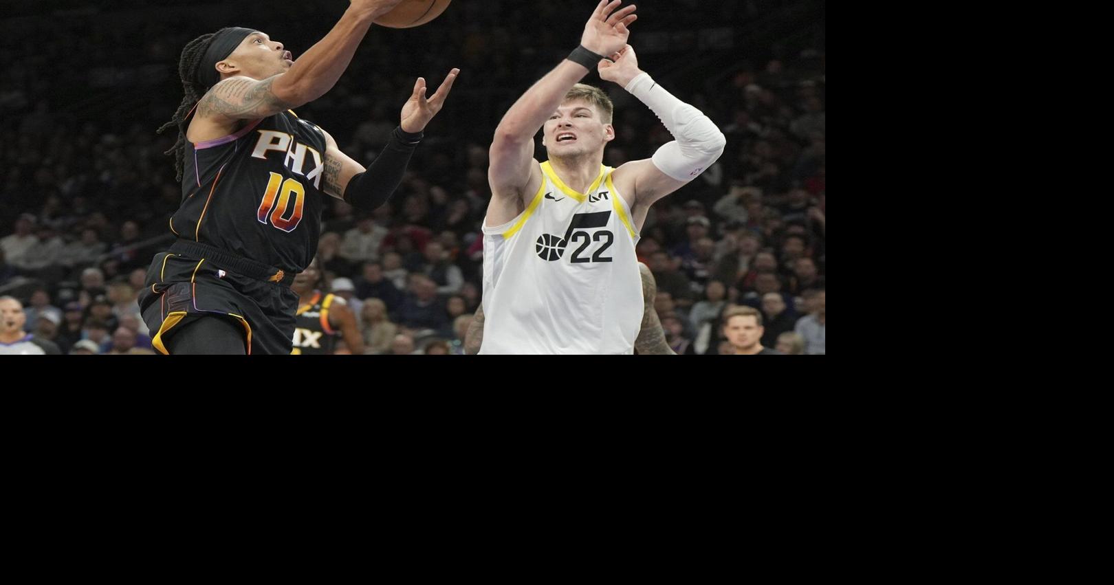 Booker scores 47 points, Allen forces OT with 3-pointer at buzzer in Suns' 135-127 win over Jazz