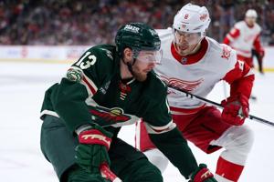 Kaprizov scores second goal of game in OT to lift Wild past Red Wings, 4-3