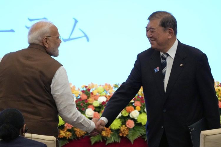 India's Modi meets Japan's Ishiba as he begins Asia tour