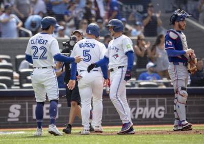 Myles Straw's multi-home game stirs Blue Jays to 14-2 rout of Rangers