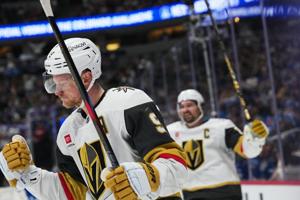 Eichel scores in OT, Knights clinch playoff berth with 3-2 win over Avs