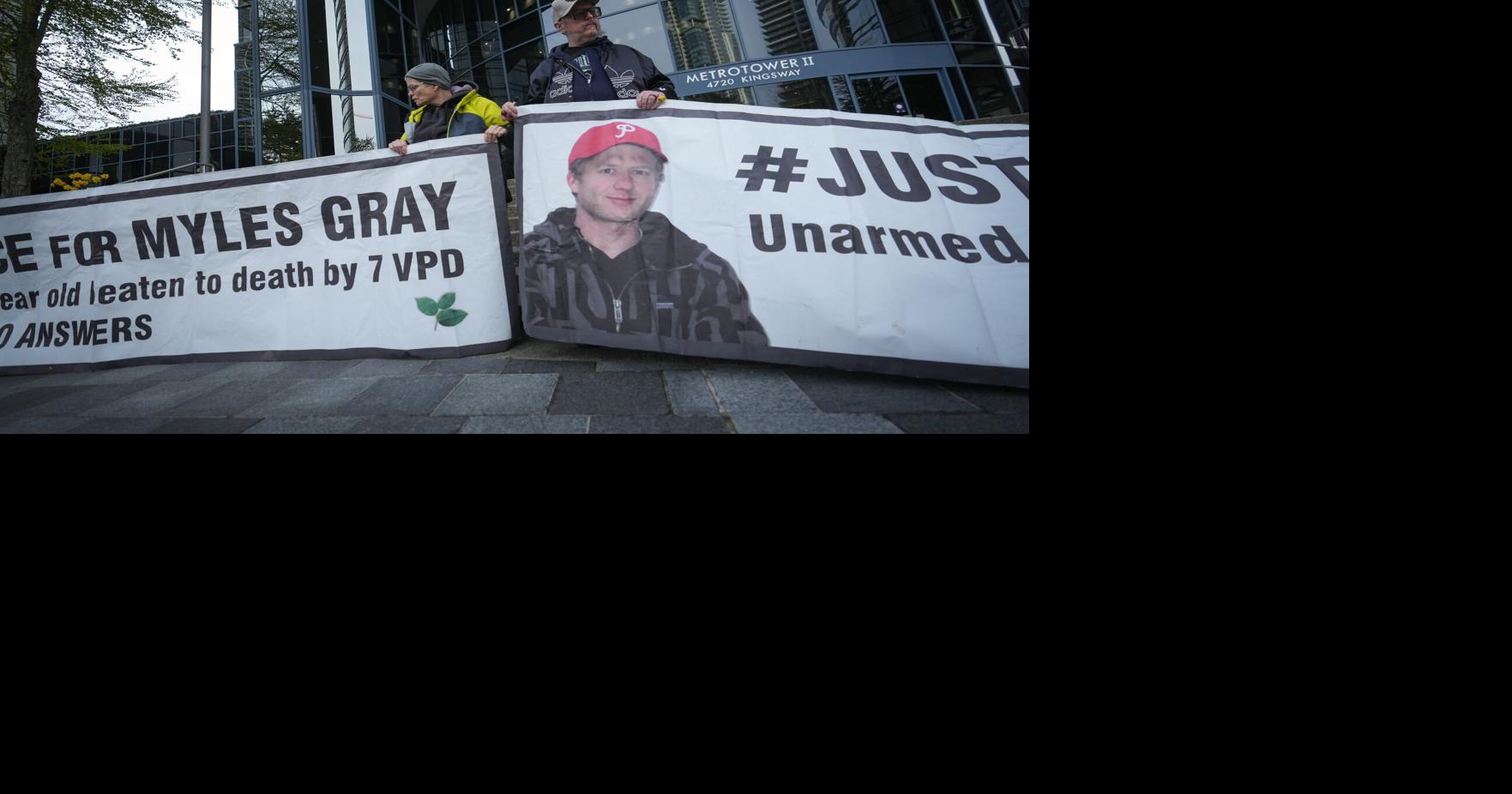 Myles Gray police-beating death hearing in B.C. adjourned due to hot-mic obscenity