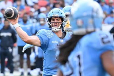 Veteran quarterback Nick Arbuckle back taking starting reps with Argonauts