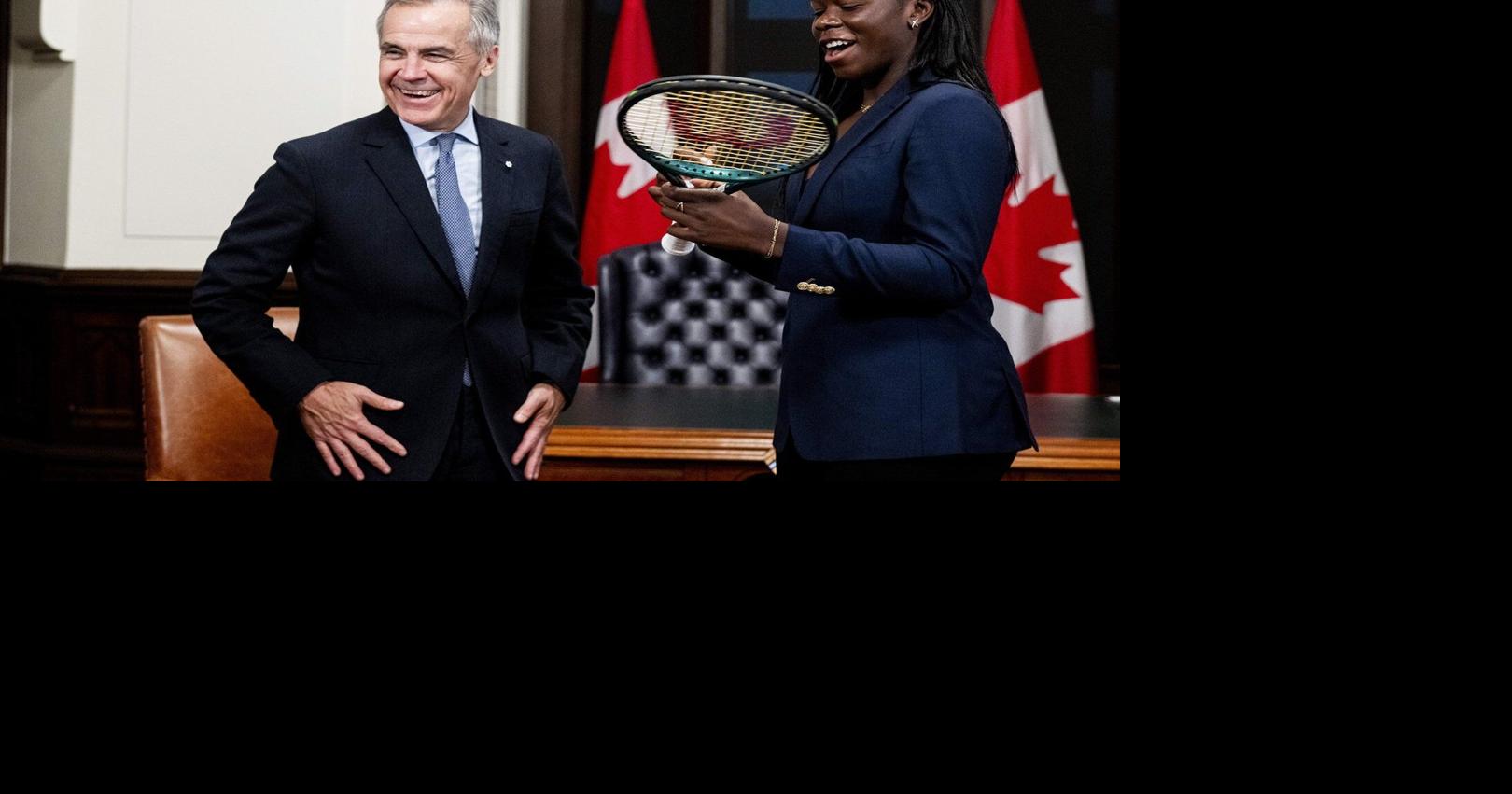 Prime Minister Carney hosts Canadian tennis star Mboko on Parliament Hill