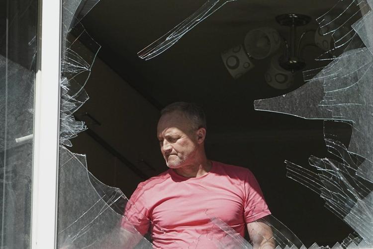 Photos show the damage after the latest missile and drone strike targeting Kyiv