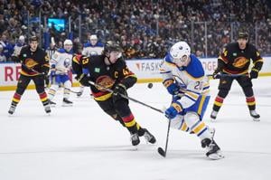 Kulich puts up three points, Buffalo Sabres come back to top Vancouver Canucks 3-2