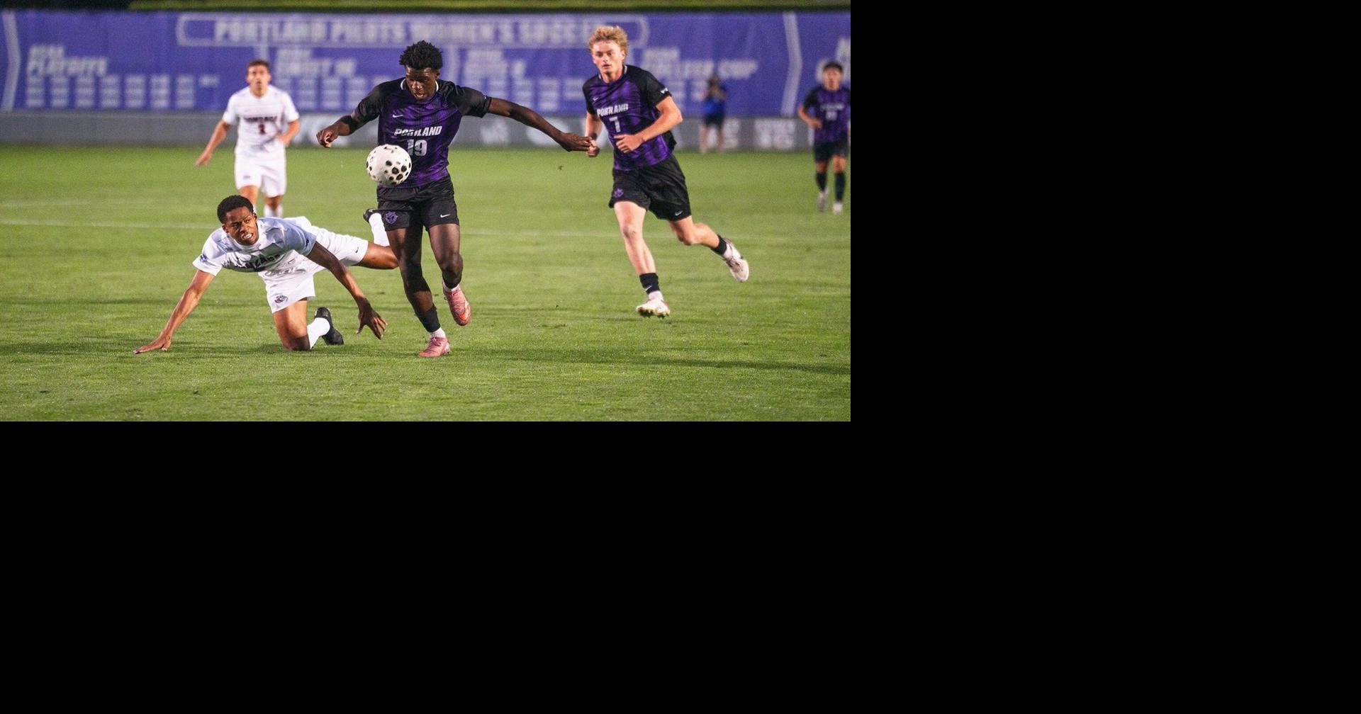 Canadian forward David Ajagbe looks to take Portland to NCAA soccer promised land