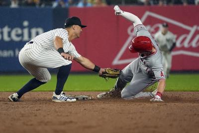 Yankees shortstop Anthony Volpe leaves game versus Angels due to left foot pain