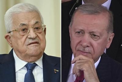 Turkey's Erdogan meets with Palestinian leader Abbas ahead of speech to parliament