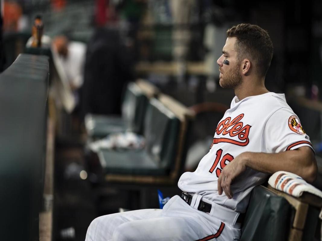 Orioles' Chris Davis charges manager Brandon Hyde in dugout