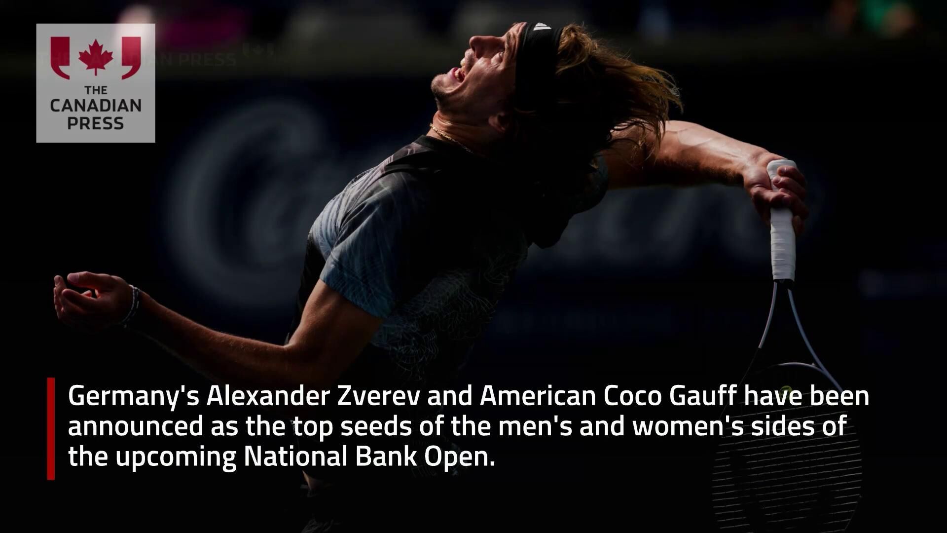 Zverev, Gauff named National Bank Open top seeds after high