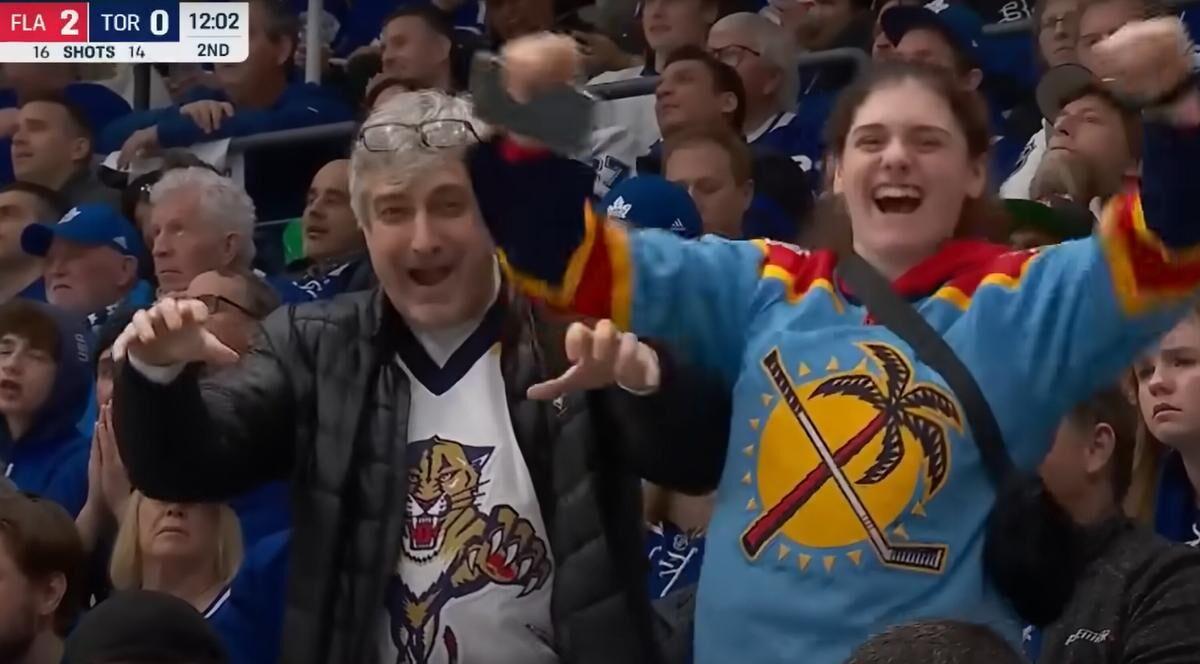 drunk bruins fans here thought this was the florida panthers retro