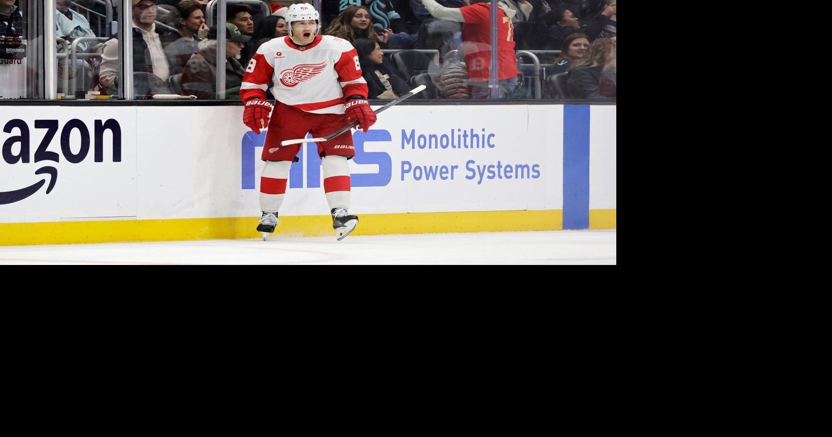 Kane scores late in 3rd period to help Red Wings beat Kraken 4-3