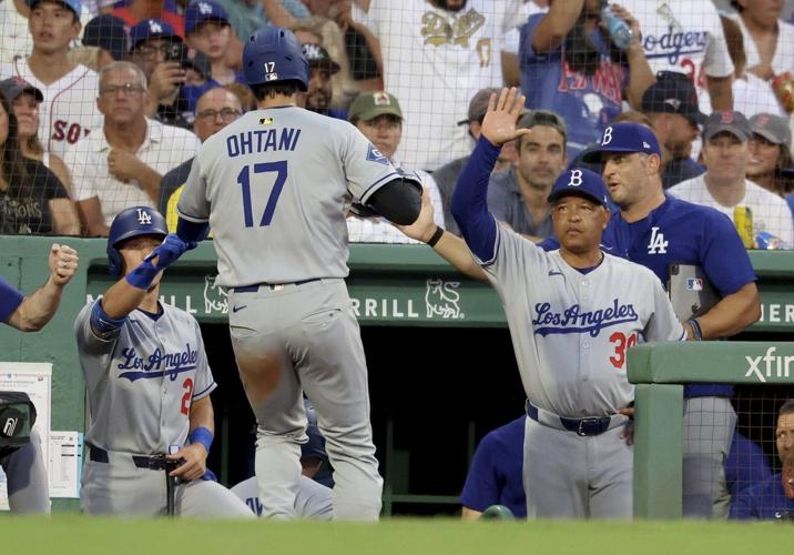 Shohei Ohtani's home run streak ends at 5 games in Dodgers' win over Red Sox at Fenway Park