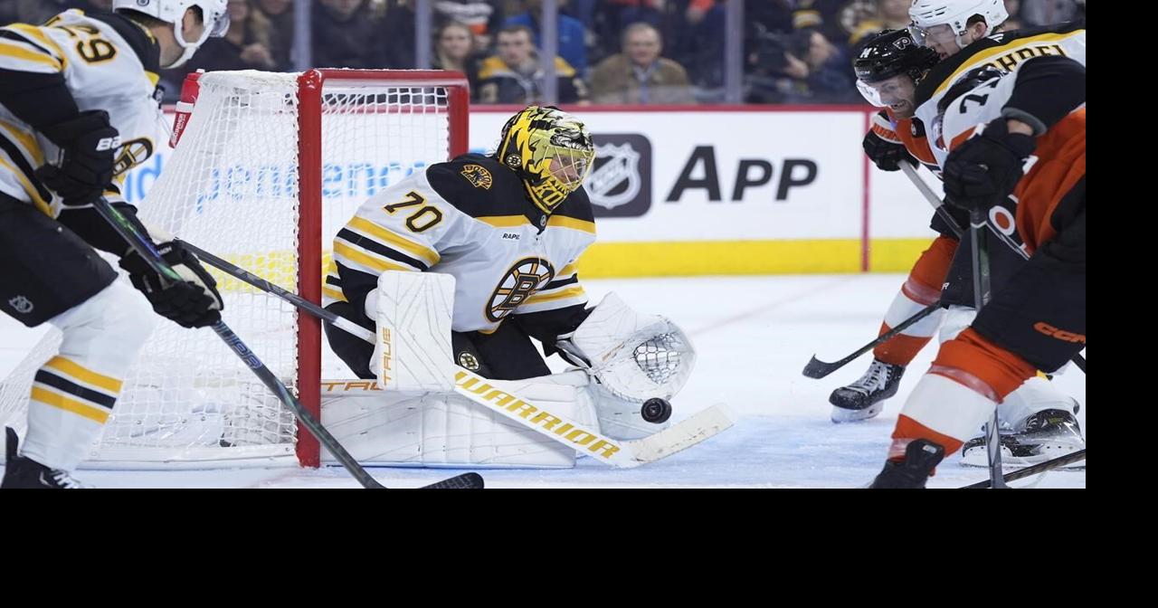 Joonas Korpisalo makes 20 saves as Bruins shut out Flyers 3-0