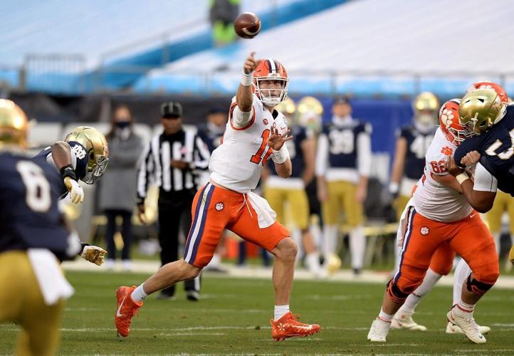 Lawrence, No. 4 Clemson rout No. 2 Notre Dame for ACC title
