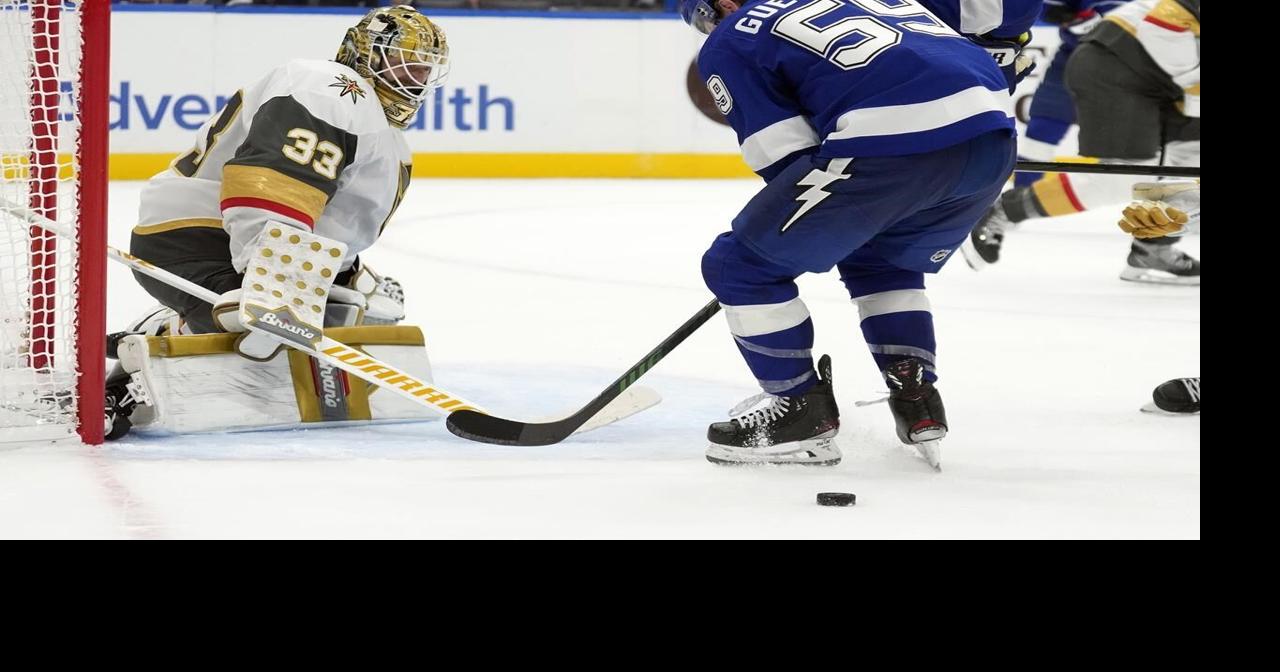 Kucherov scores with 55 seconds to play as Lightning rally for 4-3 win over Golden Knights