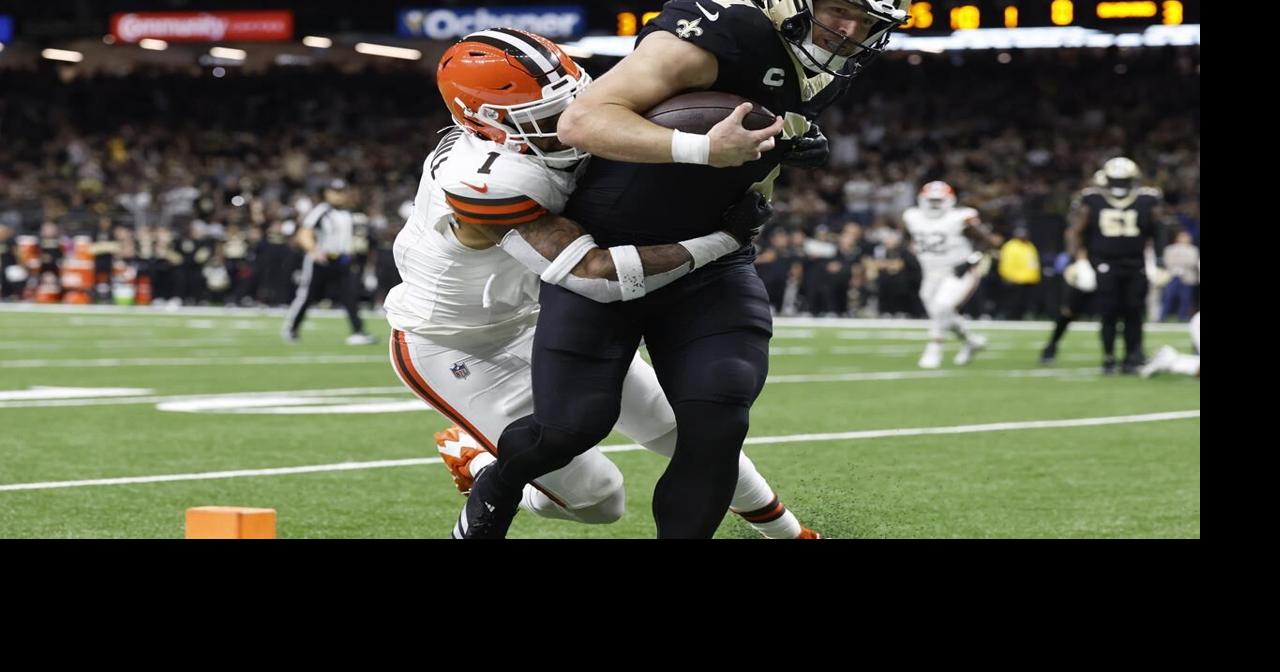 Taysom Hill runs for 3 TDs as the Saints top Jameis Winston and the struggling Browns 35-14