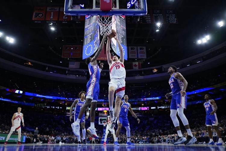 NBA, Jakob Poeltl and Toronto Raptors take on Philadelphia 76ers
