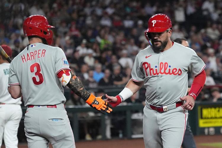 Bryce Harper reaches base 5 times, Phillies beat the Diamondbacks 7-1 for 6th straight win