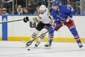 Vesey puts New York ahead, Krieder scores 2, Rangers beat Bruins 7-4 in matchup of East's top teams
