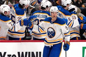 McLeod and Tuch score short-handed goals to power Sabres past Penguins, 5-1