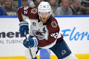 Gabriel Landeskog suits up for AHL's Colorado Eagles on Friday, 1st pro game in nearly 3 years