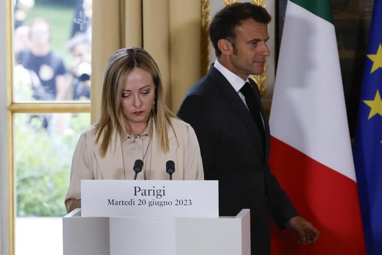 Italy’s Giorgia Meloni and France's Emmanuel Macron express agreement ...