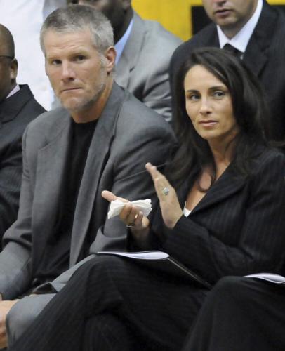 Brett Favre's wife doesn't want to talk about it either