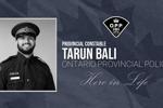 Body of OPP Const. Tarun Bali to be brought to Thornhill ahead of funeral
