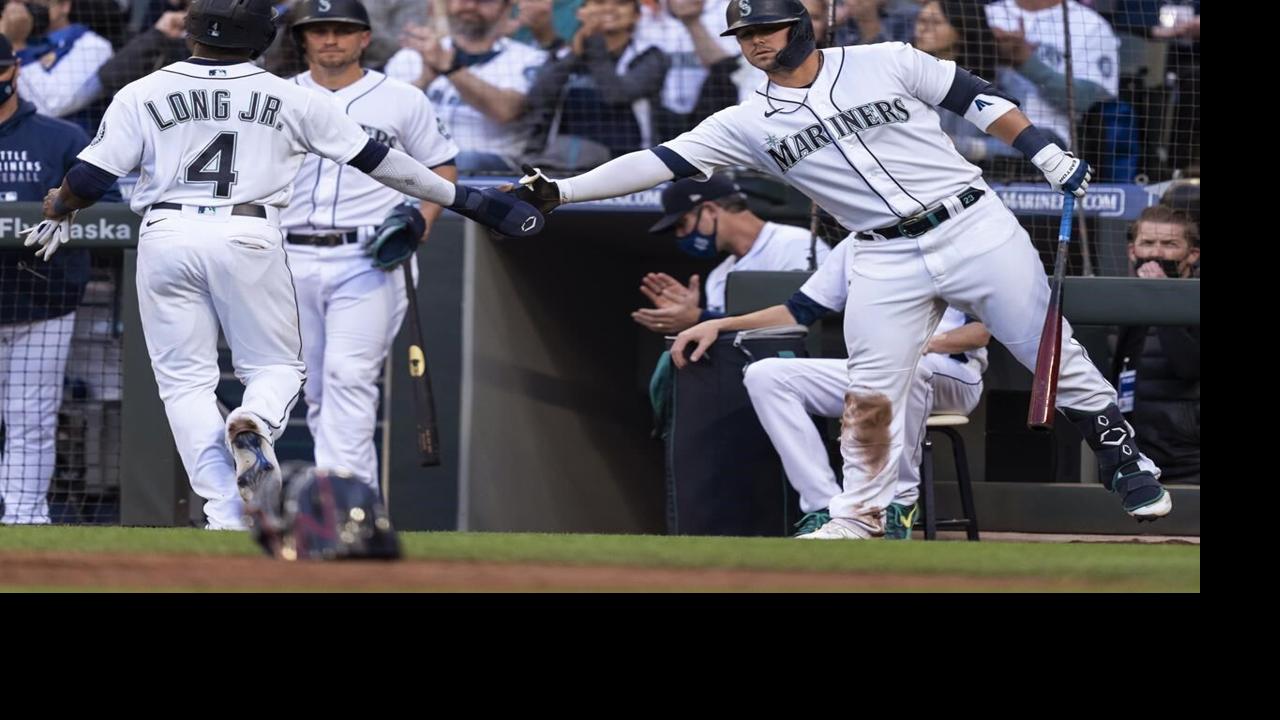 Seattle Mariners' Luis Torrens waits for a pitch during an at-bat in a  baseball game against the Minnesota Twins, Wednesday, June 16, 2021, in  Seattle. The Twins won 7-2. (AP Photo/Stephen Brashear