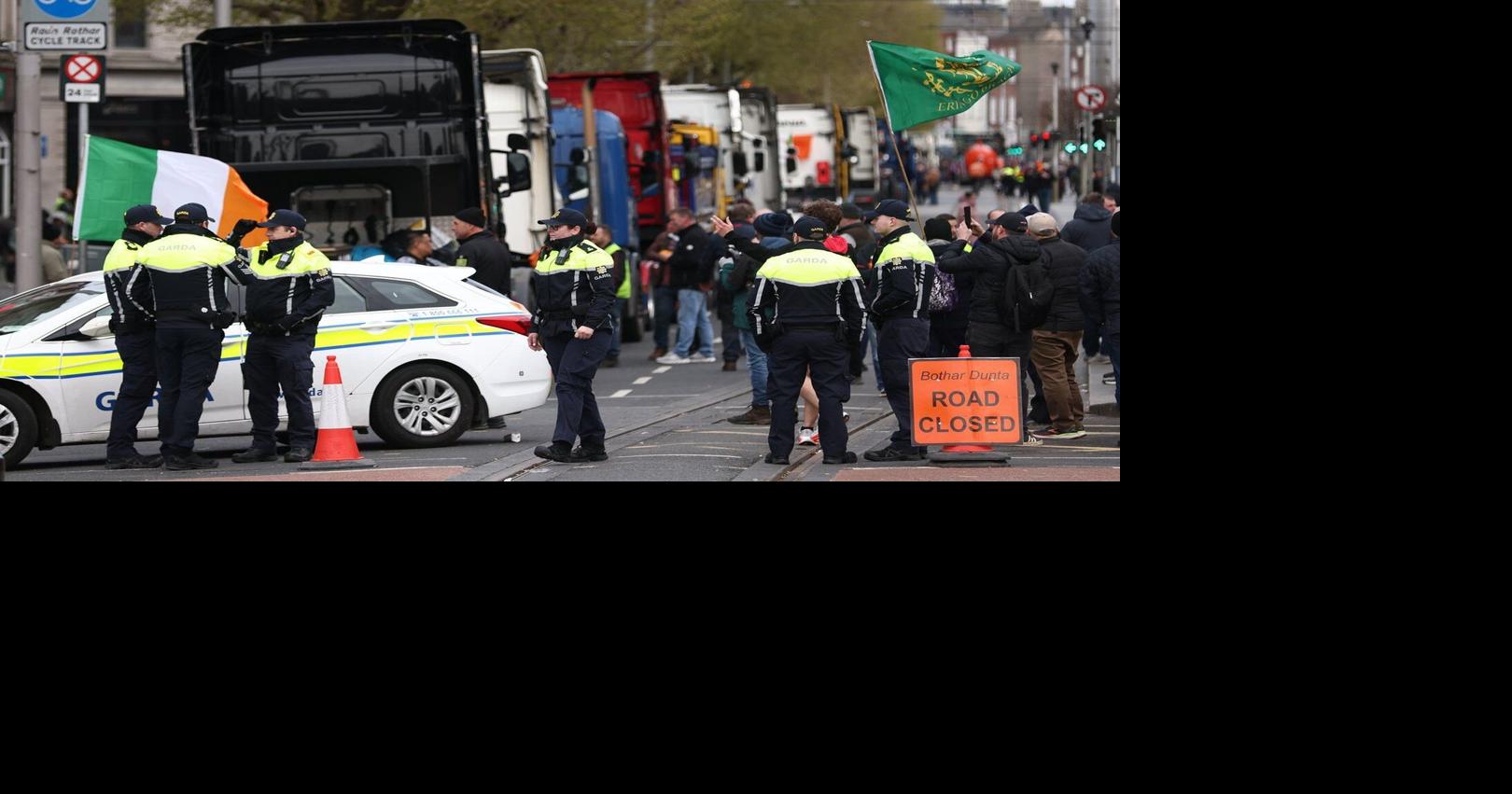 Police remove fuel protesters from Dublin center as disruption over soaring costs continues