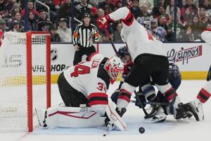 Meier, Bratt score 39 seconds apart, Devils hang on to beat Blue Jackets 2-1