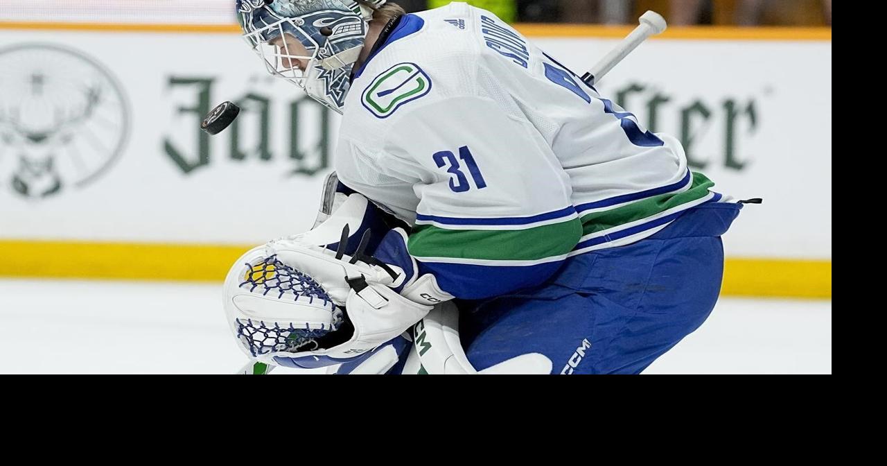 The Canucks are starting a third different goalie, Arturs Silovs, in Game 4 of series with Predators
