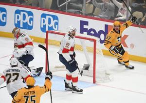 Rakell scores twice, Crosby has a goal and two assists as the Penguins beat the Panthers 5-2