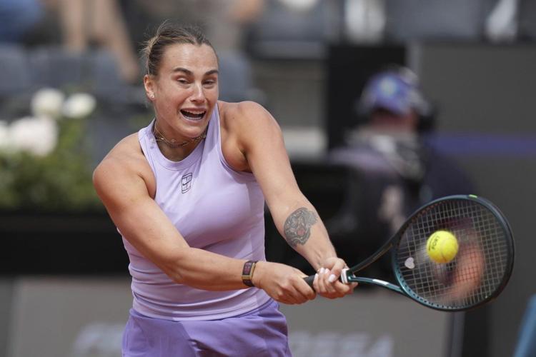 Aryna Sabalenka advances at the Italian Open by beating American Sofia Kenin