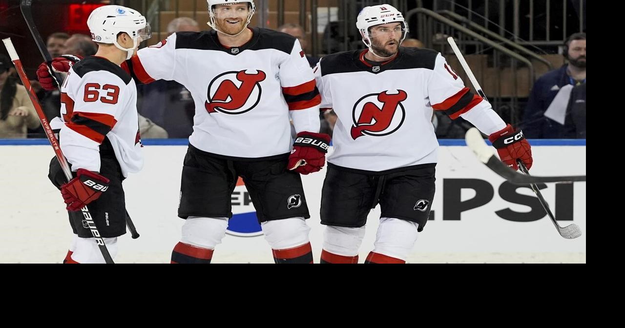 Jesper Bratt has goal and 3 assists, Jack Hughes scores 2 as Devils beat reeling Rangers 5-1